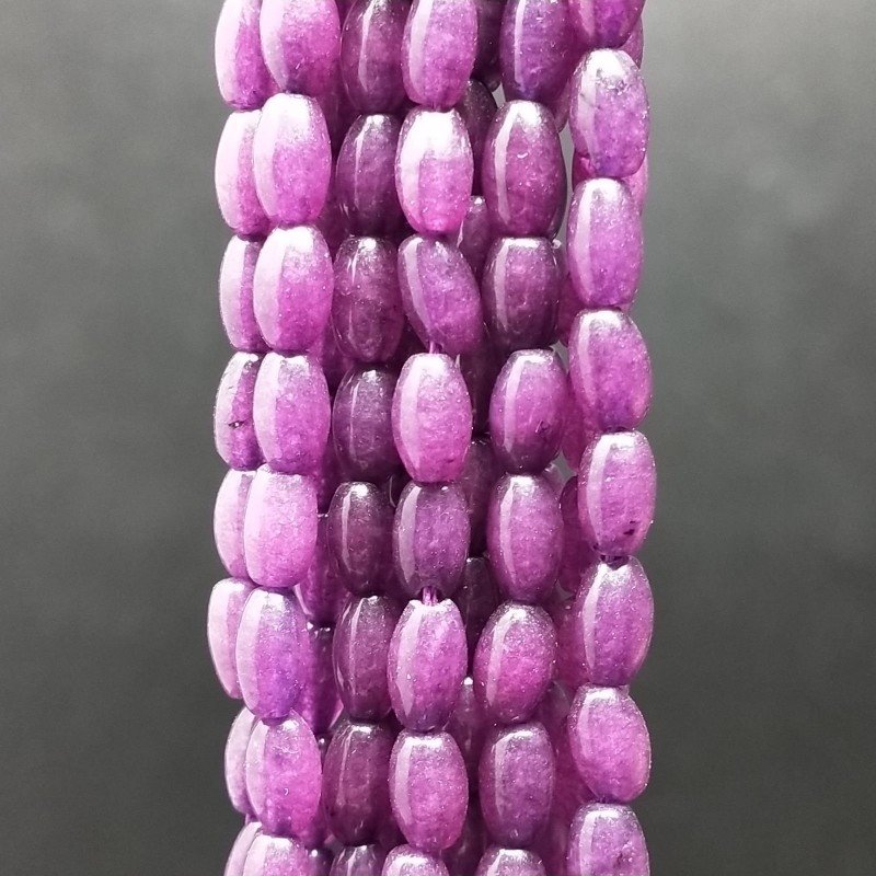 Giada Coreana Viola Perline Forma Barilotto Liscio 04X06mm