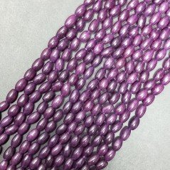 Giada Coreana Viola Perline Forma Barilotto Liscio 04X06mm Giada Coreana Viola Perline Forma Barilotto Liscio 04X06mm