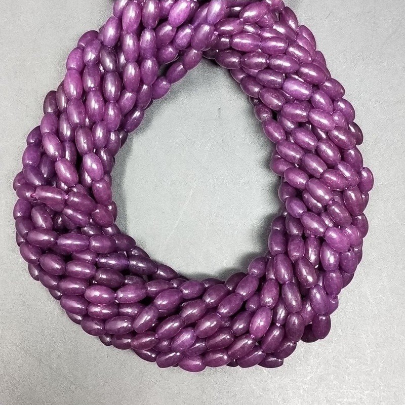 Giada Coreana Viola Perline Forma Barilotto Liscio 04X06mm Giada Coreana Viola Perline Forma Barilotto Liscio 04X06mm