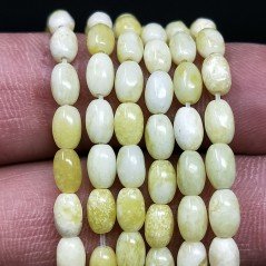 Giada Limone Perline Forma Barilotto Liscio 4X6mm