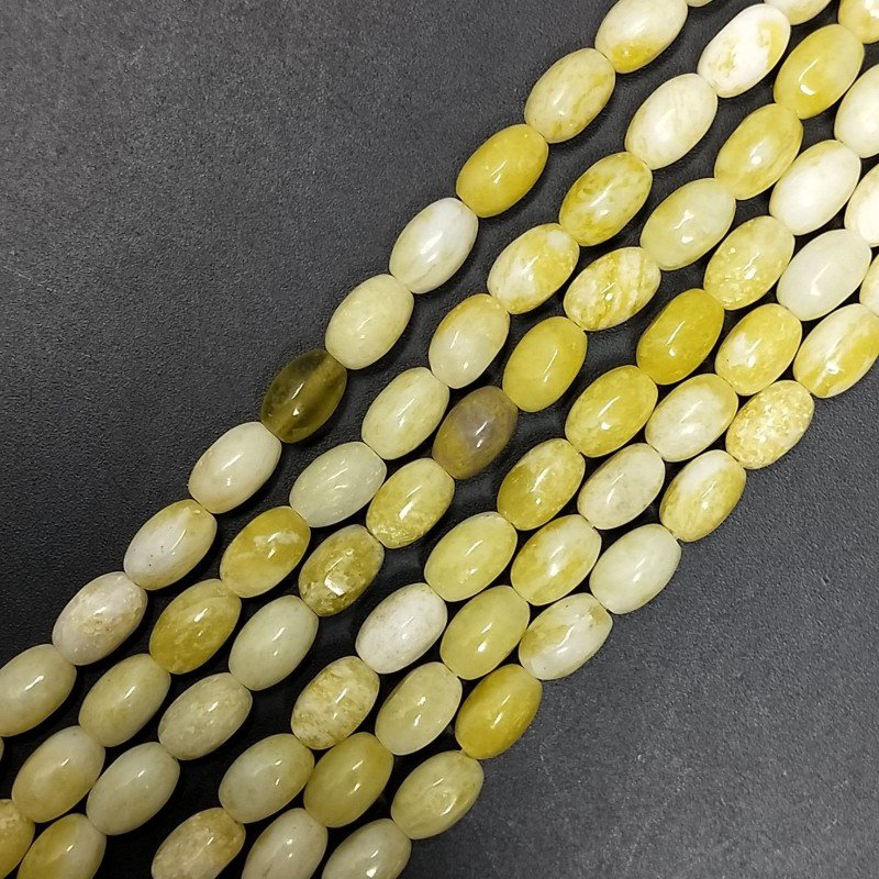 Giada Limone Perline Forma Barilotto Liscio 4X6mm