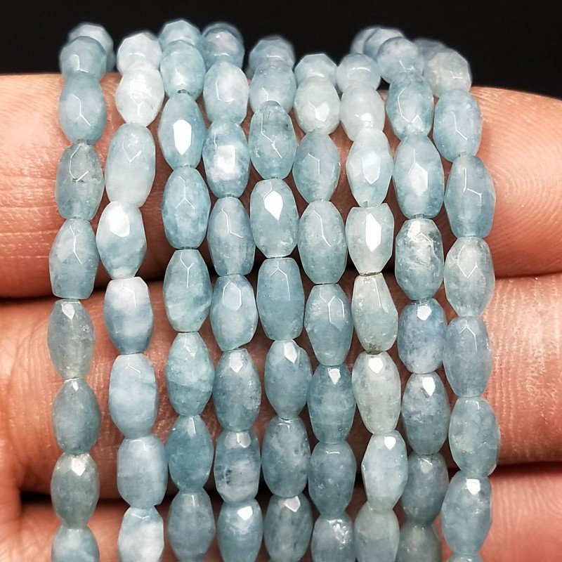 Angelite Perline Forma Barilotto Sfaccettato 04X07mm