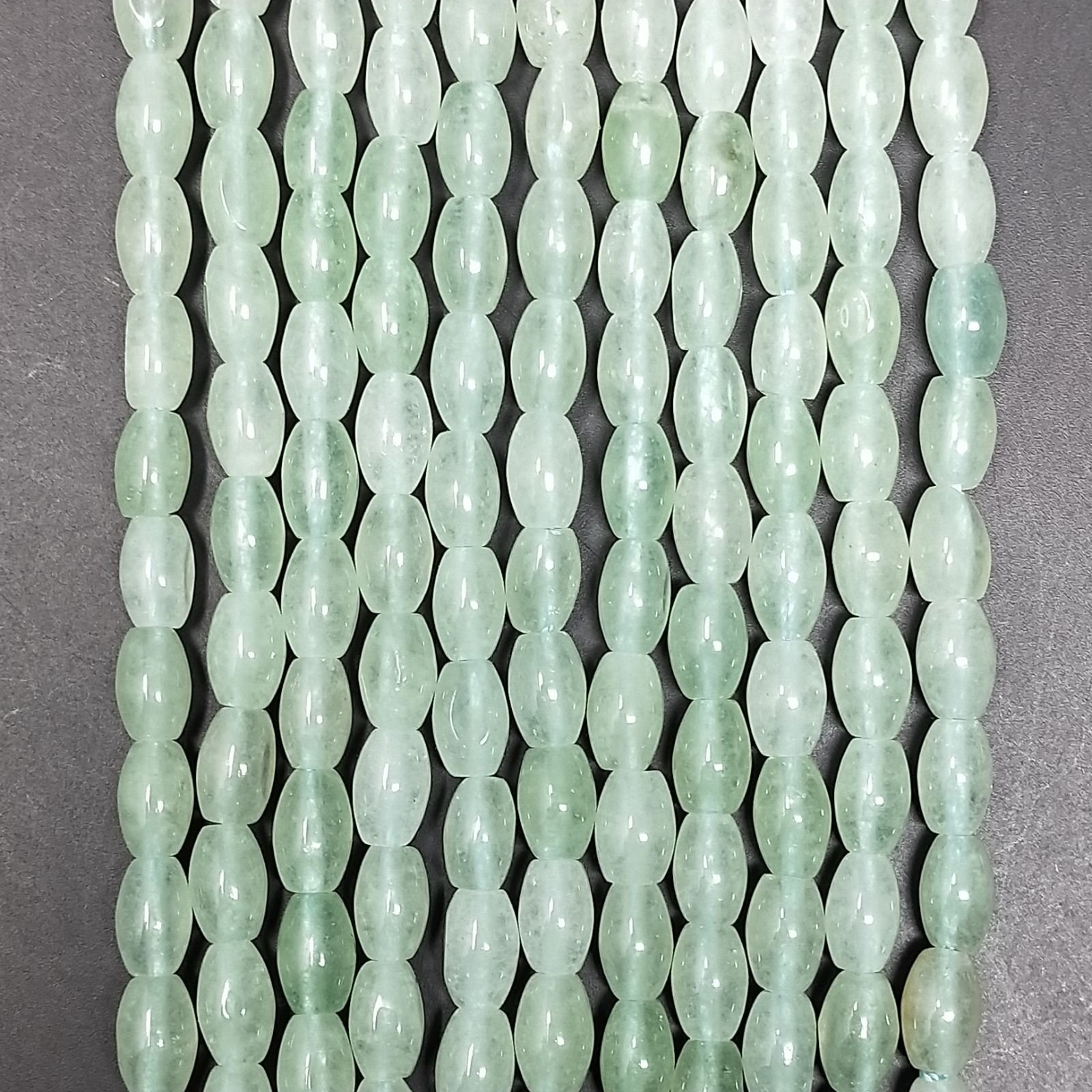 Giada Acquamarina Perline Forma Barilotto Liscio 06X08mm