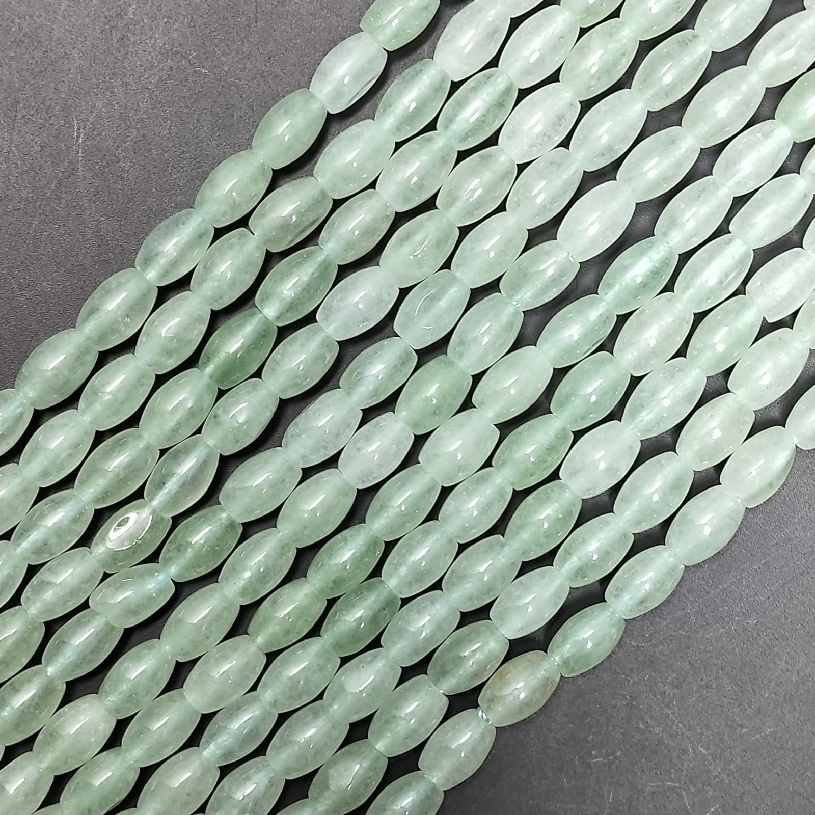 Giada Acquamarina Perline Forma Barilotto Liscio 06X08mm