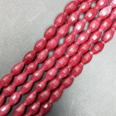 Giada Rubino Perline Forma Barilotto Sfaccettato 05X10mm