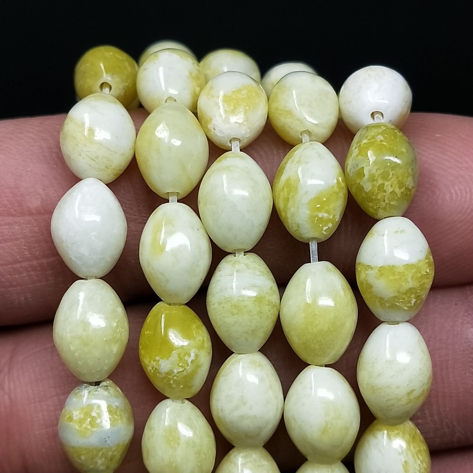 Giada Limone Perline Forma Barilotto Liscio 07X09mm