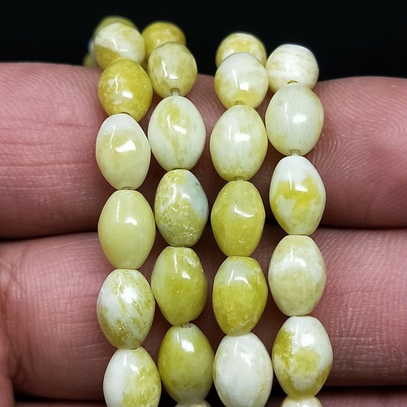 Giada Limone Perline Forma Barilotto Liscio 06X08mm