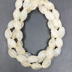 Opalina Perline Forma Barilotto Liscio Inciso 09x15mm