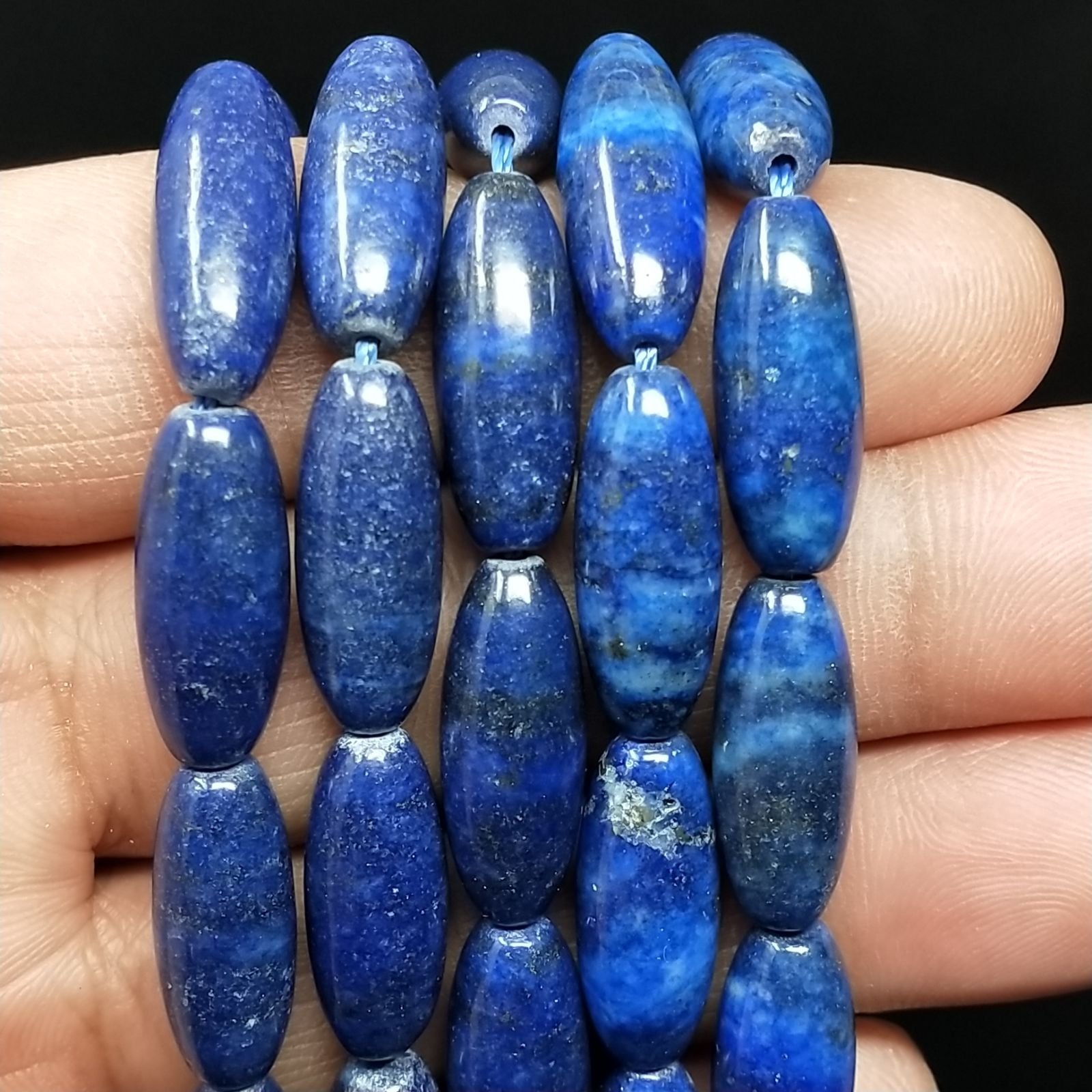 Lapis Lazuli Perline Forma Barilotto Liscio 08X20mm