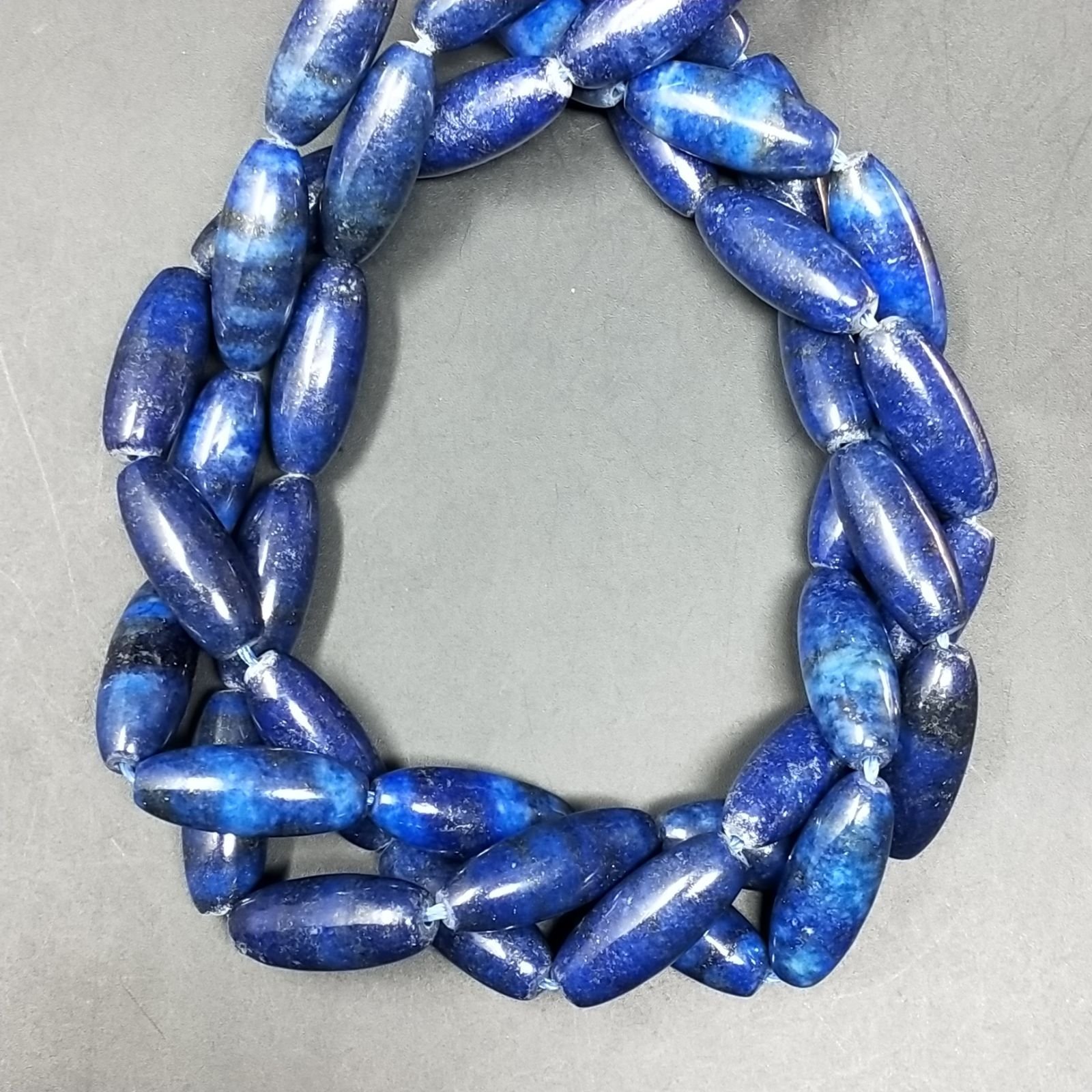 Lapis Lazuli Perline Forma Barilotto Liscio 08X20mm