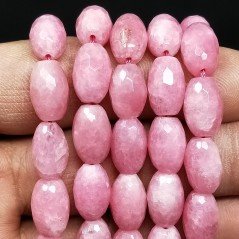 Giada Rosa AnticoPerline Forma Barilotto Sfaccettato 08X12mm