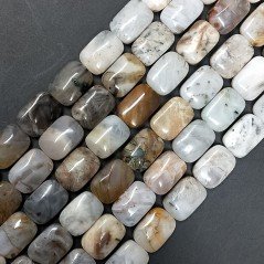 Agata Crazy Lace Naturale in Perline Forma Rettangolare Piatto Liscio Foro Passante 10X14mm