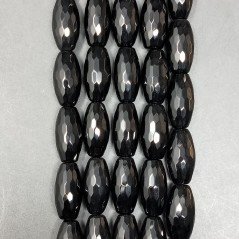 Onice Nera Perline Forma Barilotto Sfaccettato 10X20mm