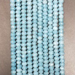Angelite in Perline Forma Rondelle Sfaccettato Foro Passante 06mm