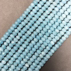Angelite in Perline Forma Rondelle Sfaccettato Foro Passante 06mm