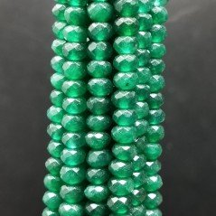 Giadai Smeraldo in Perline Forma Rondelle Sfaccettato Foro Passante 06mm