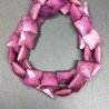 Giada Viola Perline Forma Quadrato Piatto Sfaccettato Foro Passante 14mm