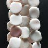 Conchiglia Rosa Naturale Perline Forma Quadrato Liscio Foro Passante 15-19mm