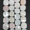 Conchiglia Rosa Naturale Perline Forma Quadrato Liscio Foro Passante 15-19mm