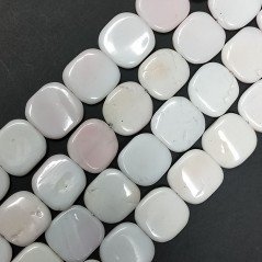 Conchiglia Rosa Naturale Perline Forma Quadrato Liscio Foro Passante 15-19mm