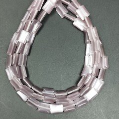Occhio Di Gatto Viola in Perline Forma Rettangolare Piatto Liscio Foro Passante 08X10mm