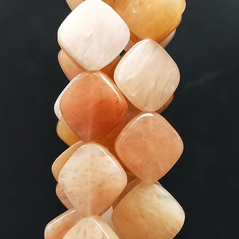 Avventurina Arancia Naturale in Perline Forma Rombo Piatto Liscio Foro Diagonale 15mm Avventurina Arancia Naturale in Perline Forma Rombo Piatto Liscio Foro Diagonale 15mm