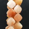 Avventurina Arancia Naturale in Perline Forma Rombo Piatto Liscio Foro Diagonale 15mm