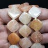 Avventurina Arancia Naturale in Perline Forma Rombo Piatto Liscio Foro Diagonale 15mm
