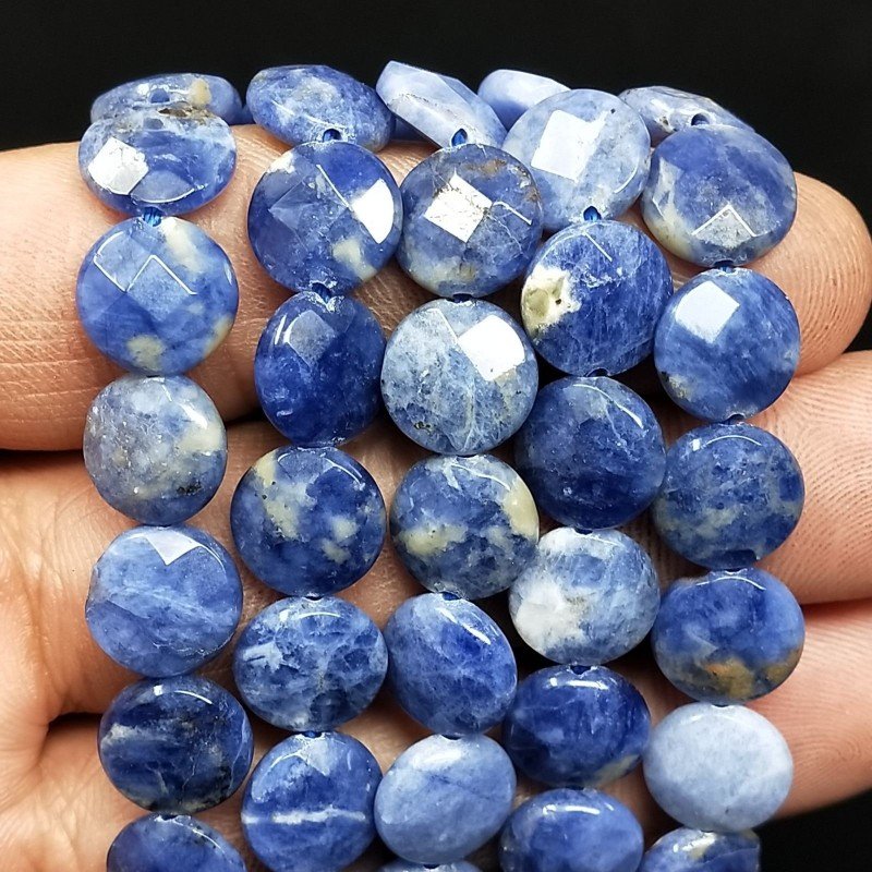 Sodalite (A) Tondo Piatto Sfaccettato 10mm