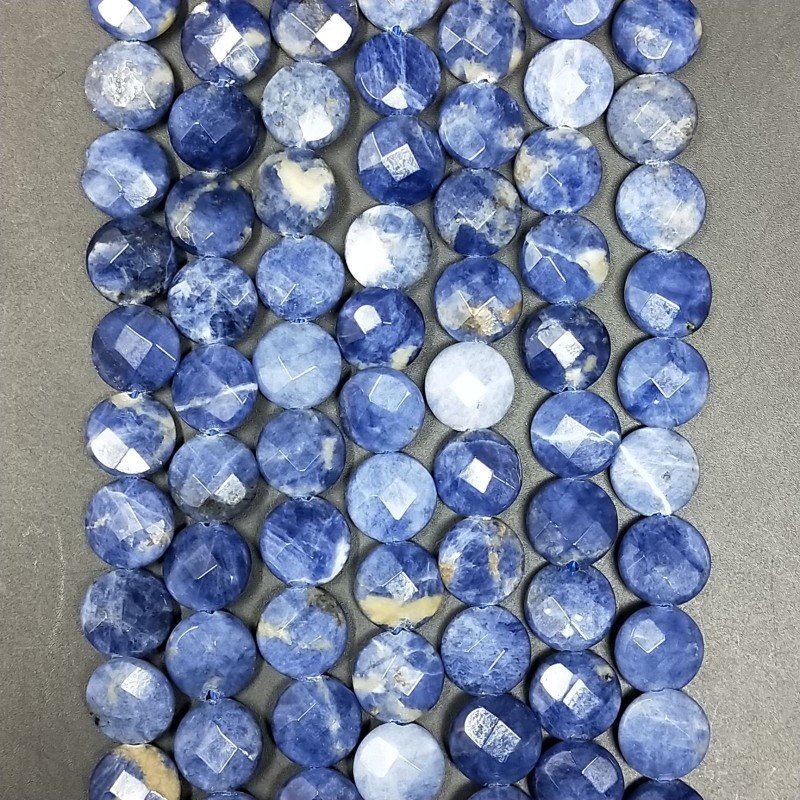 Sodalite (A) Tondo Piatto Sfaccettato 10mm