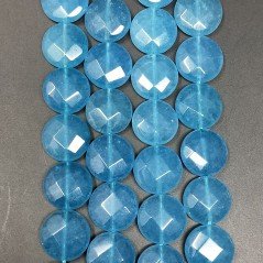 Angelite Tondo Piatto Sfaccettato 16mm