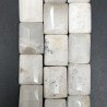 Aulite Bianca Naturale in Perline Forma Rettangolare Piatto Sfaccettato Foro Passante 15X20mm