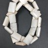 Aulite Bianca Naturale in Perline Forma Rettangolare Piatto Sfaccettato Foro Passante 15X20mm