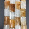 Calcite Naturale in Perline Forma Rettangolare Piatto Liscio Foro Passante 17X24mm