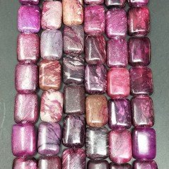 Sugilite Rinforzato in Perline Forma Rettangolare Piatto Liscio Foro Passante 12X18mm