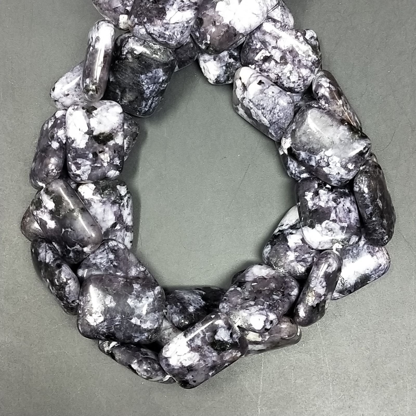 Agata Viola Sfumata in Perline Forma Rettangolare Piatto Liscio Foro Passante 15X20mm