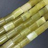 Giada Oliva Naturale in Perline Forma Rettangolare Piatto Liscio Foro Passante 12X18mm