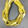 Giada Oliva Naturale in Perline Forma Rettangolare Piatto Liscio Foro Passante 12X18mm