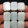 Amazzonite Brasiliana Naturale in Perline Forma Rettangolare Piatto Liscio Foro Passante 14X18mm