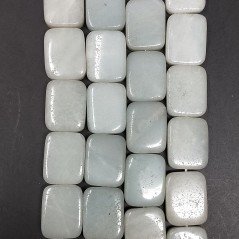 Amazzonite Brasiliana Naturale in Perline Forma Rettangolare Piatto Liscio Foro Passante 14X18mm