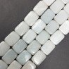 Amazzonite Brasiliana Naturale in Perline Forma Rettangolare Piatto Liscio Foro Passante 14X18mm
