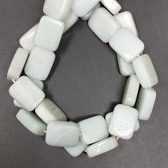 Amazzonite Brasiliana Naturale in Perline Forma Rettangolare Piatto Liscio Foro Passante 14X18mm