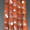 Corniola Naturale in Perline Forma Rettangolare Piatto Sfaccettato Foro Passante 14X16mm