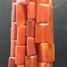 Corniola Rossa Naturale in Perline Forma Rettangolare Piatto Sfaccettato Foro Passante 16X20mm