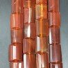 Corniola Rossa Naturale in Perline Forma Rettangolare Piatto Sfaccettato Foro Passante 16X20mm
