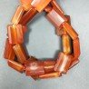 Corniola Rossa Naturale in Perline Forma Rettangolare Piatto Sfaccettato Foro Passante 16X20mm
