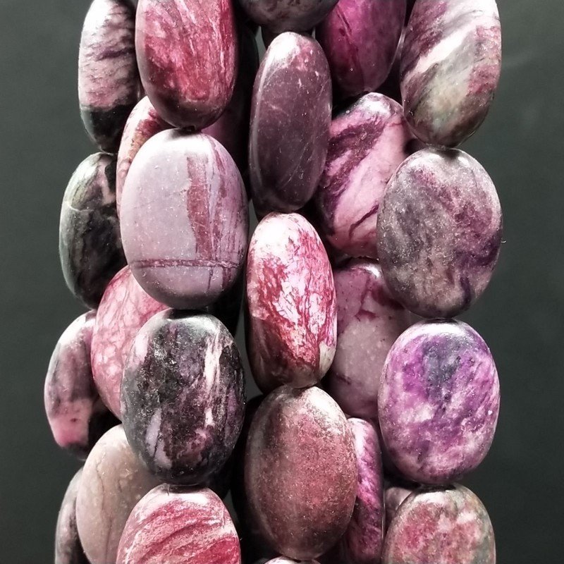 Sugilite Rinforzato in Perline Forma Ovale Piatto Liscio Foro Passante 13X18mm