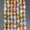 Quarzo Cherry in Perline Forma Ovale Piatto Liscio Foro Passante 10X14mm