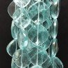 Ossidiana Nobile in Perline Forma Rombo Piatto Sfaccettato Foro Diagonale 24mm