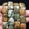Riolite Naturale in Perline Forma Rettangolare Piatto Sfaccettato Foro Passante 15X20mm